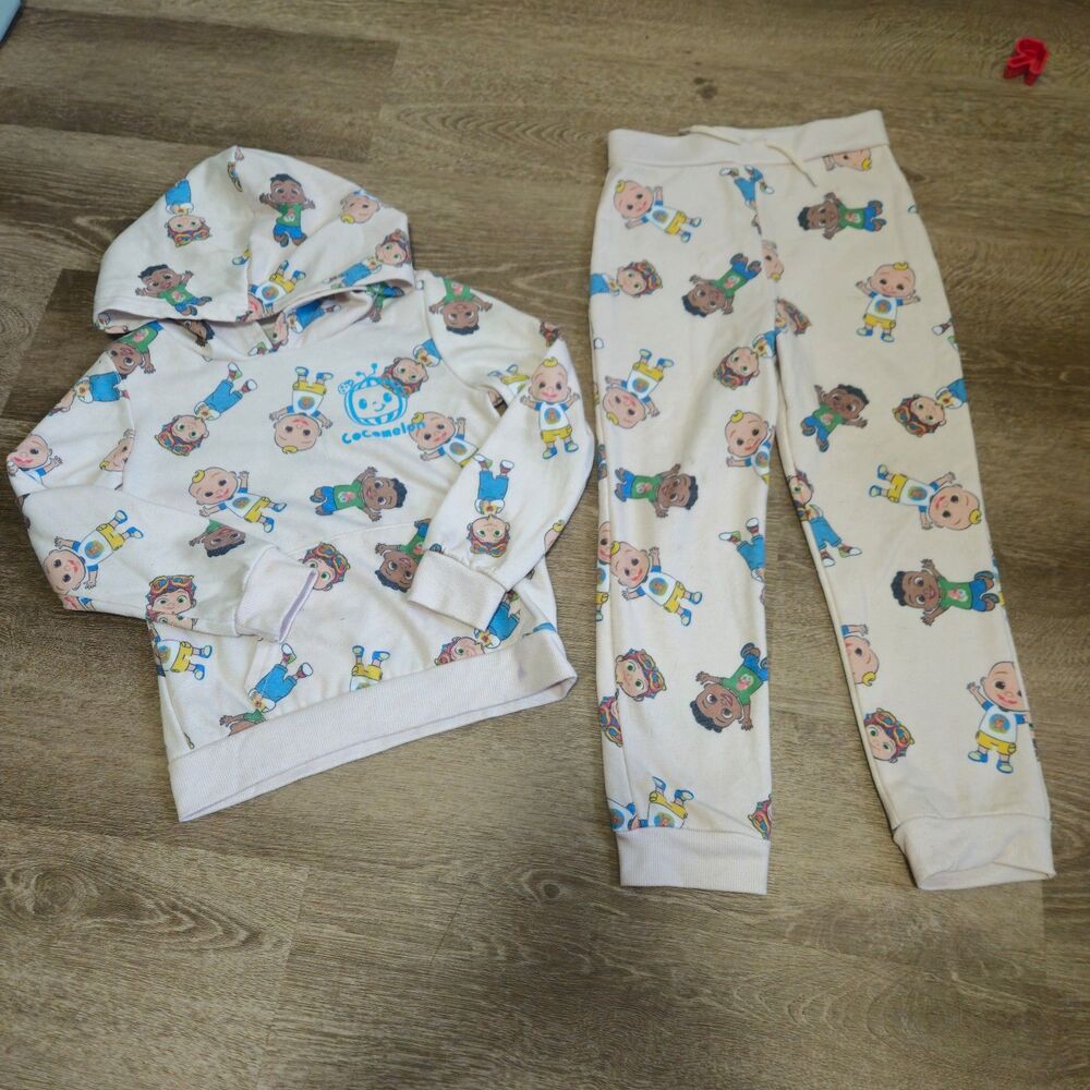Cocomelon Toddler Boy Fleece Hoodie Joggers 2-Piece Matching Set Toddlers 5T